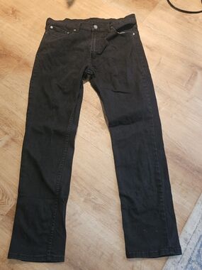 Levis 511 Jeans Mens Size 36x32 Black Denim Slim Straight  Stretch  Cotton Blend